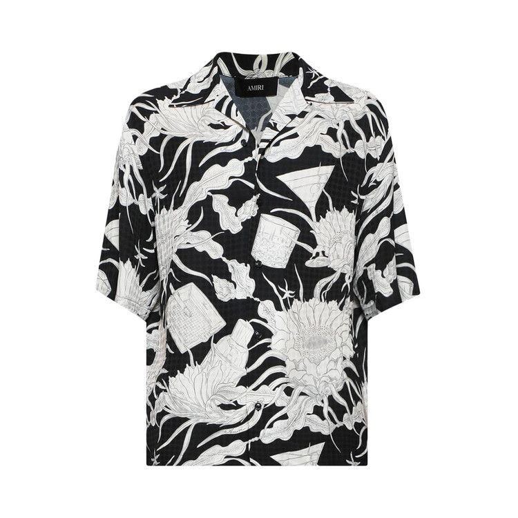 

Рубашка Amiri Floral Bowling Shirt, Black