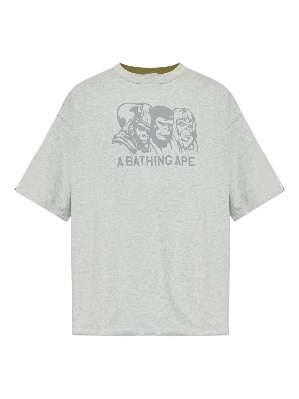 

Футболка из хлопка Double Face A Bathing Ape, серый