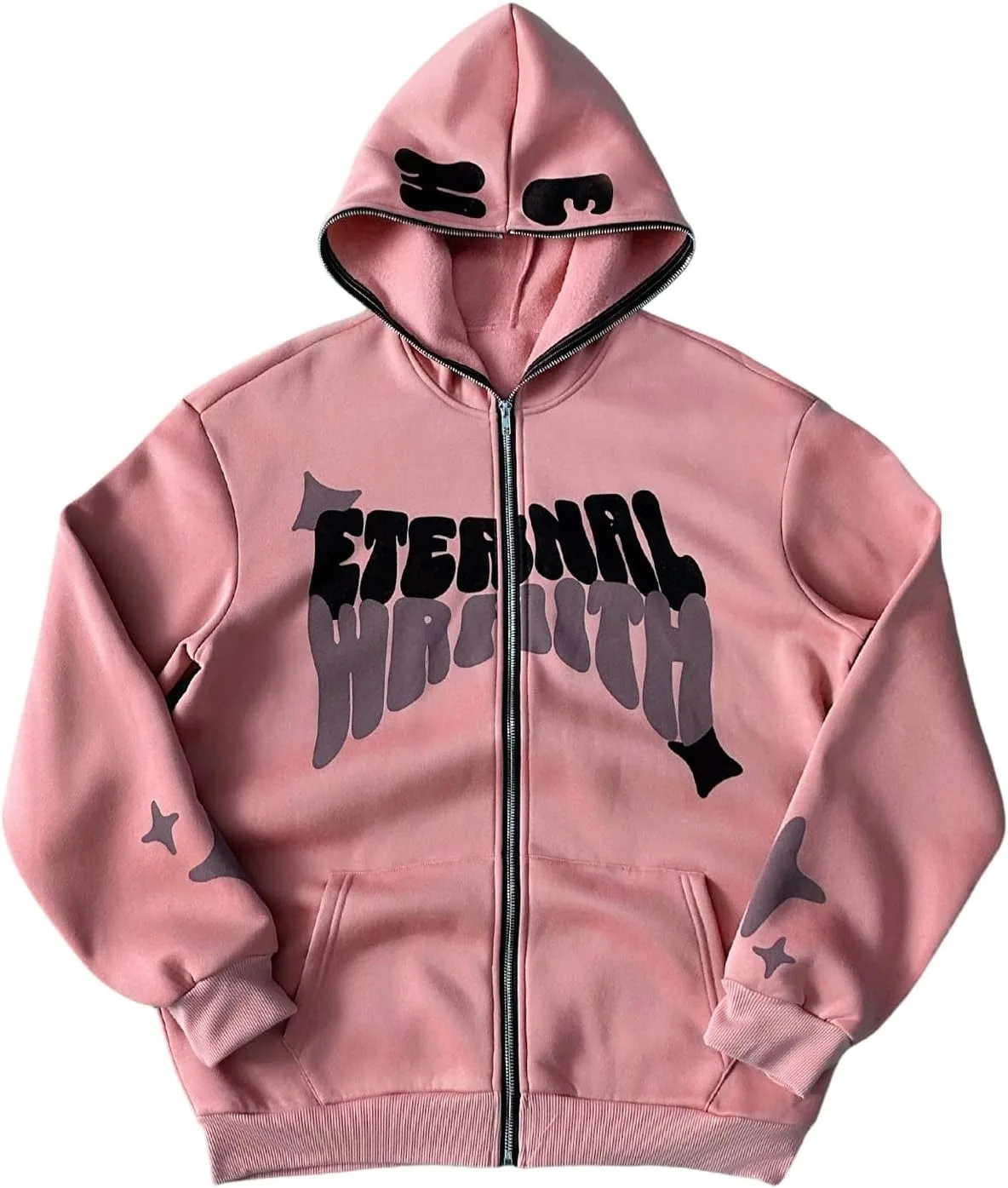 

Мужская худи GORGLITTER с полной молнией и принтом