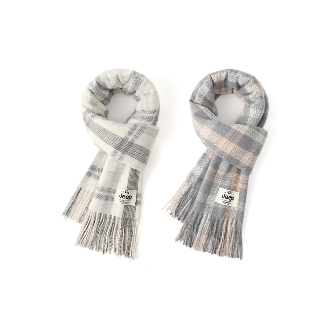 

Jeep Вязаный шарф унисекс, 2 Pack (White+Dark Gray)