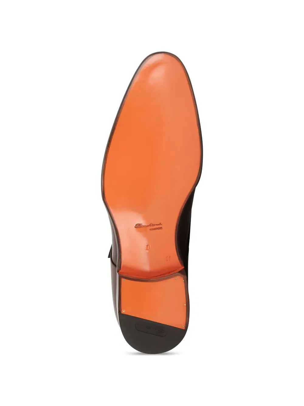 Туфли-монки с двойной пряжкой Santoni, коричневый — фото 4