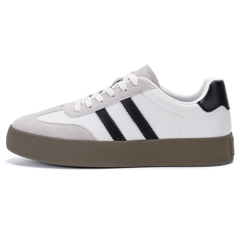 

DUSTO Антискользящие износостойкие низкие скейтерские кросcовки мужские - бежево-черные, цвет Beige Black