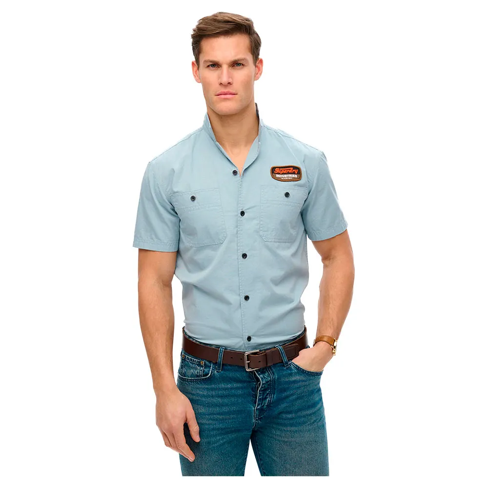 

Рубашка с коротким рукавом Superdry Mechanic, синий