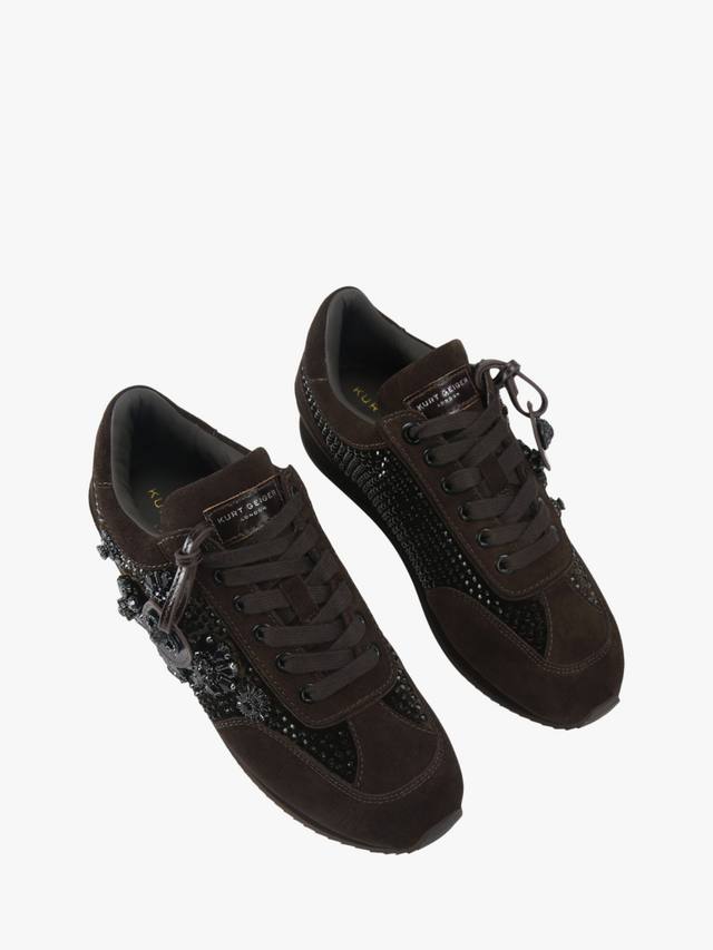 Chelsea Jewel Tag Trainers Kurt Geiger London, Dark Brown — фото 2