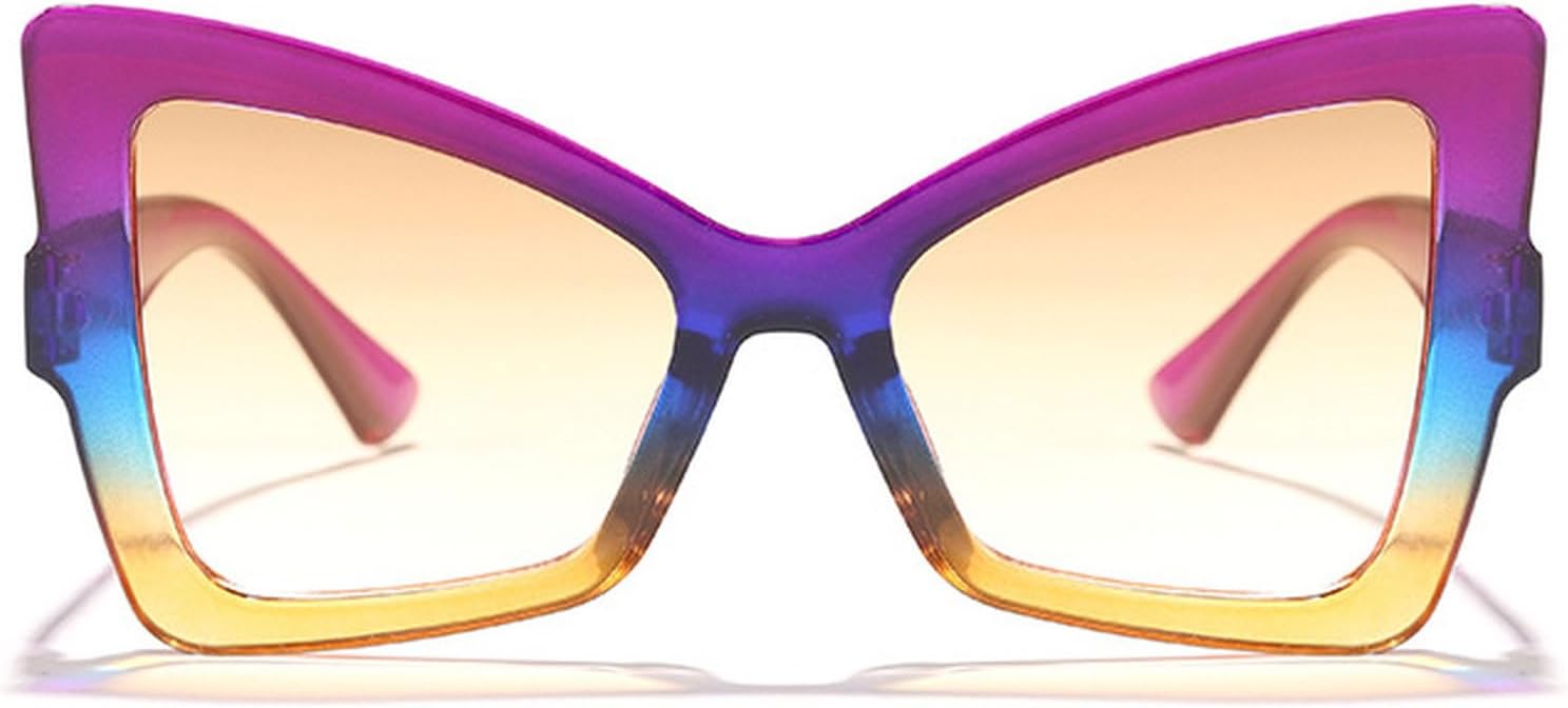

Модные винтажные солнцезащитные очки «кошачий глаз» для женщин, солнцезащитные очки в форме бабочки, стильные градиентные очки с защитой от УФ-излучения UV400 mincl, Purple