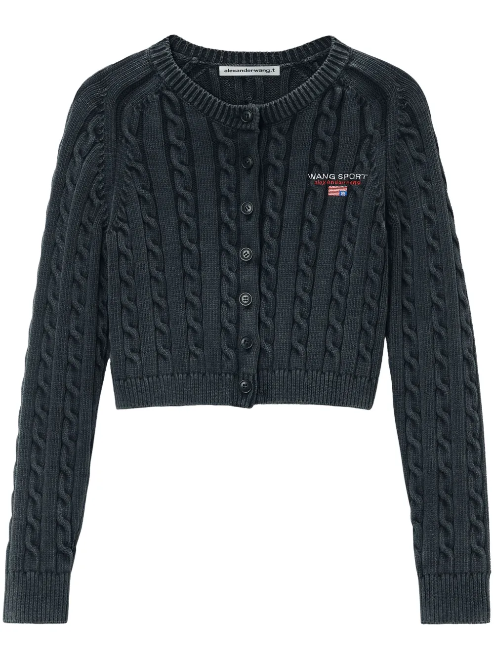

Кардиган фактурной вязки Alexander Wang, черный