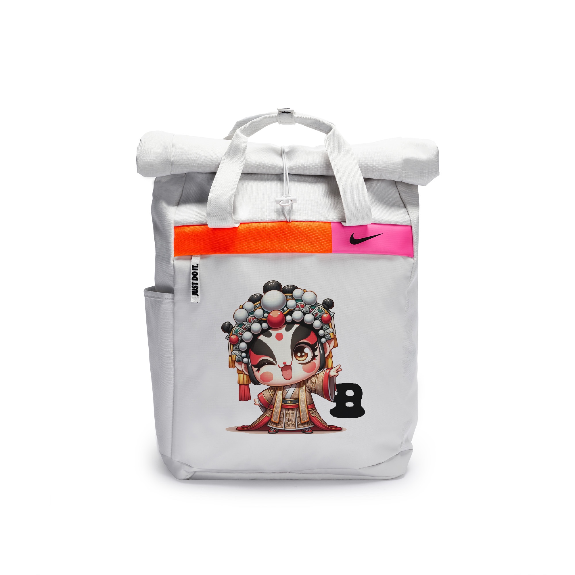 

Nike Полиэстеровый граффити рюкзак повседневный унисекс светло-серебристый серый, Clown Role