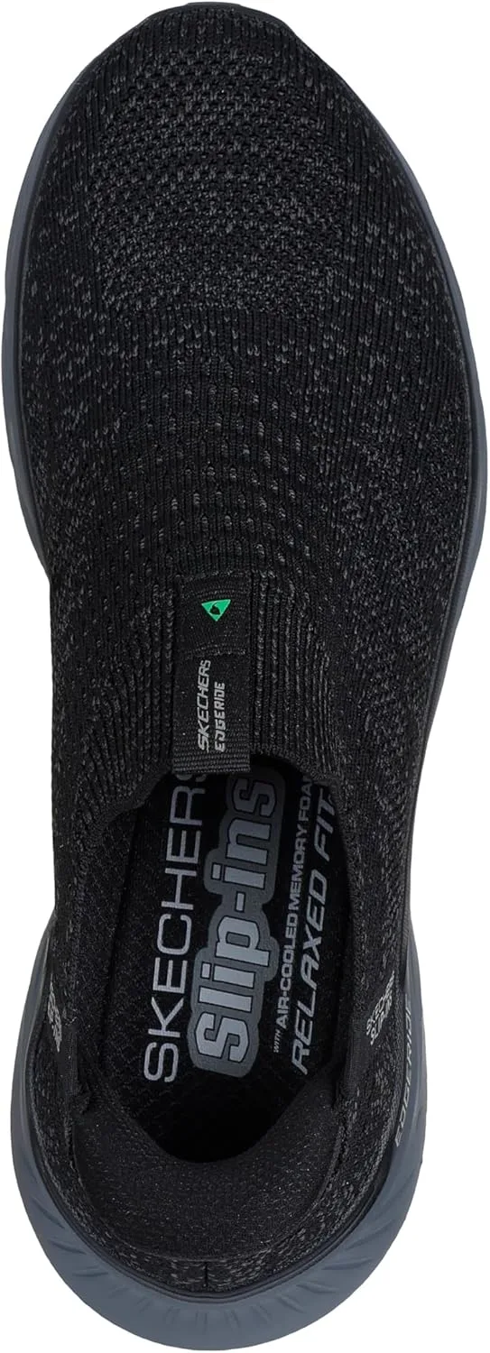 Мужские кроссовки Skechers Edgeride Commissioner Hands Free Slip-in, черный/угольный — фото 3