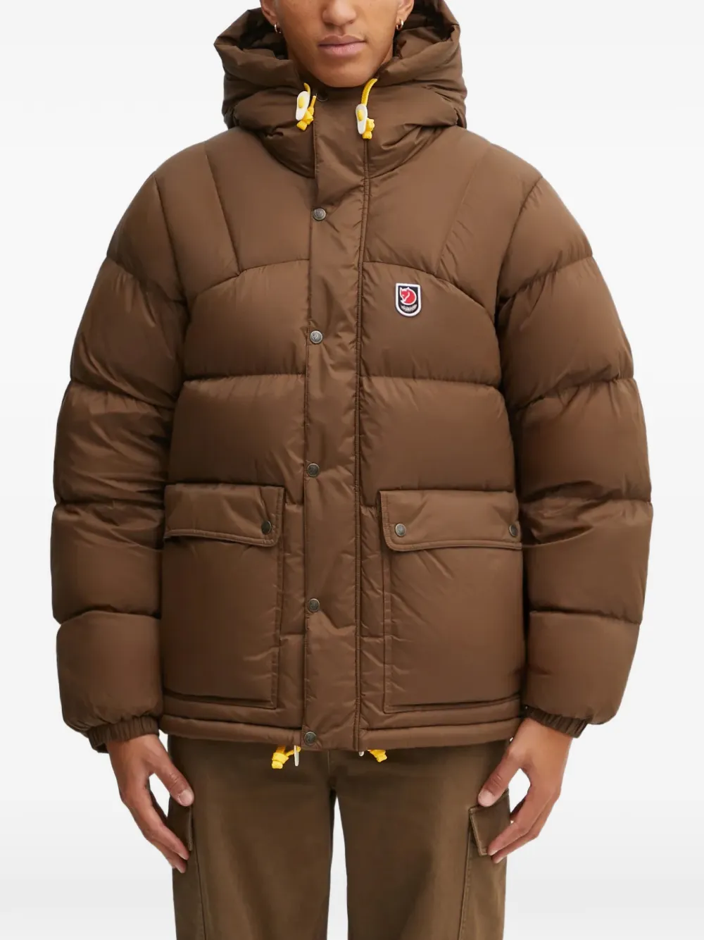 

Пуховик Expedition с капюшоном Fjällräven, коричневый