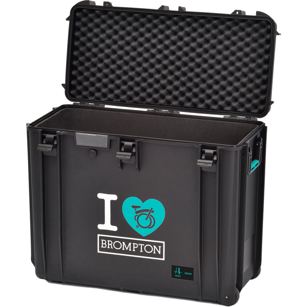 

Жесткий чехол на колесах HPRC 4800 с пеной для складного велосипеда Brompton (черный)