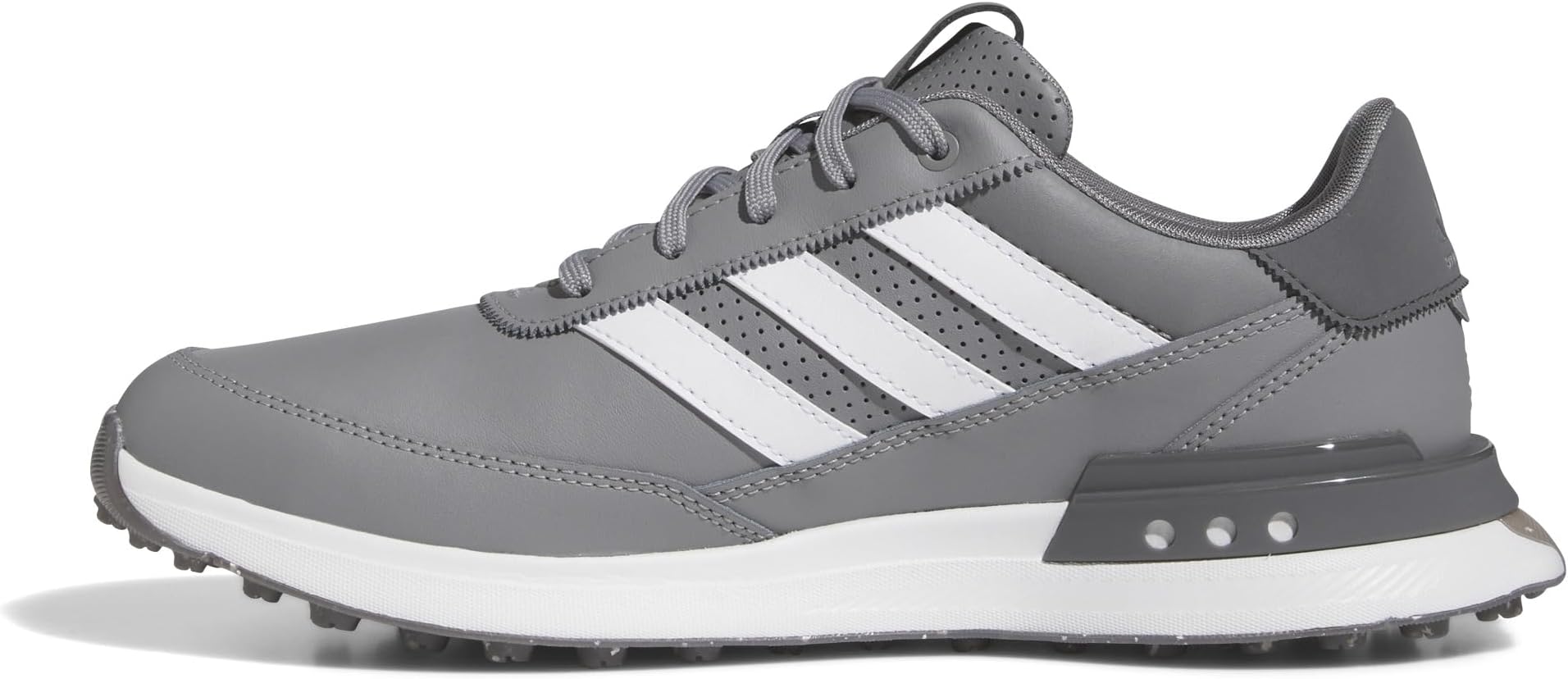 Кроссовки Adidas Golf S2G 24 Leather Spikeless Golf Shoes, Grey Three/Footwear White — фото 4