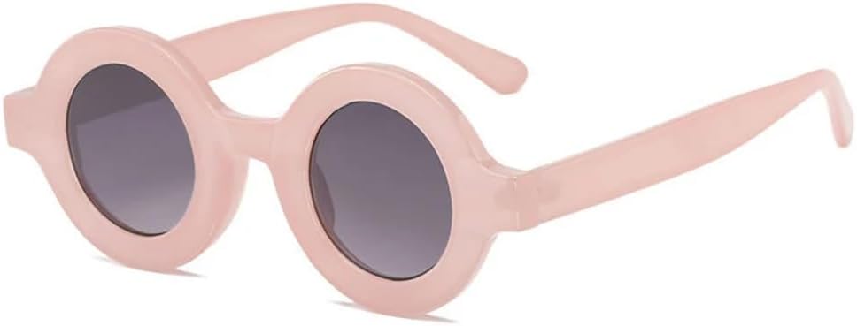 

Солнцезащитные очки для мужчин и женщин - защита UV400 - круглая оправа с градиентными линзами для занятий спортом на открытом воздухе и вождения DSVIGF, Jelly Pink Gray