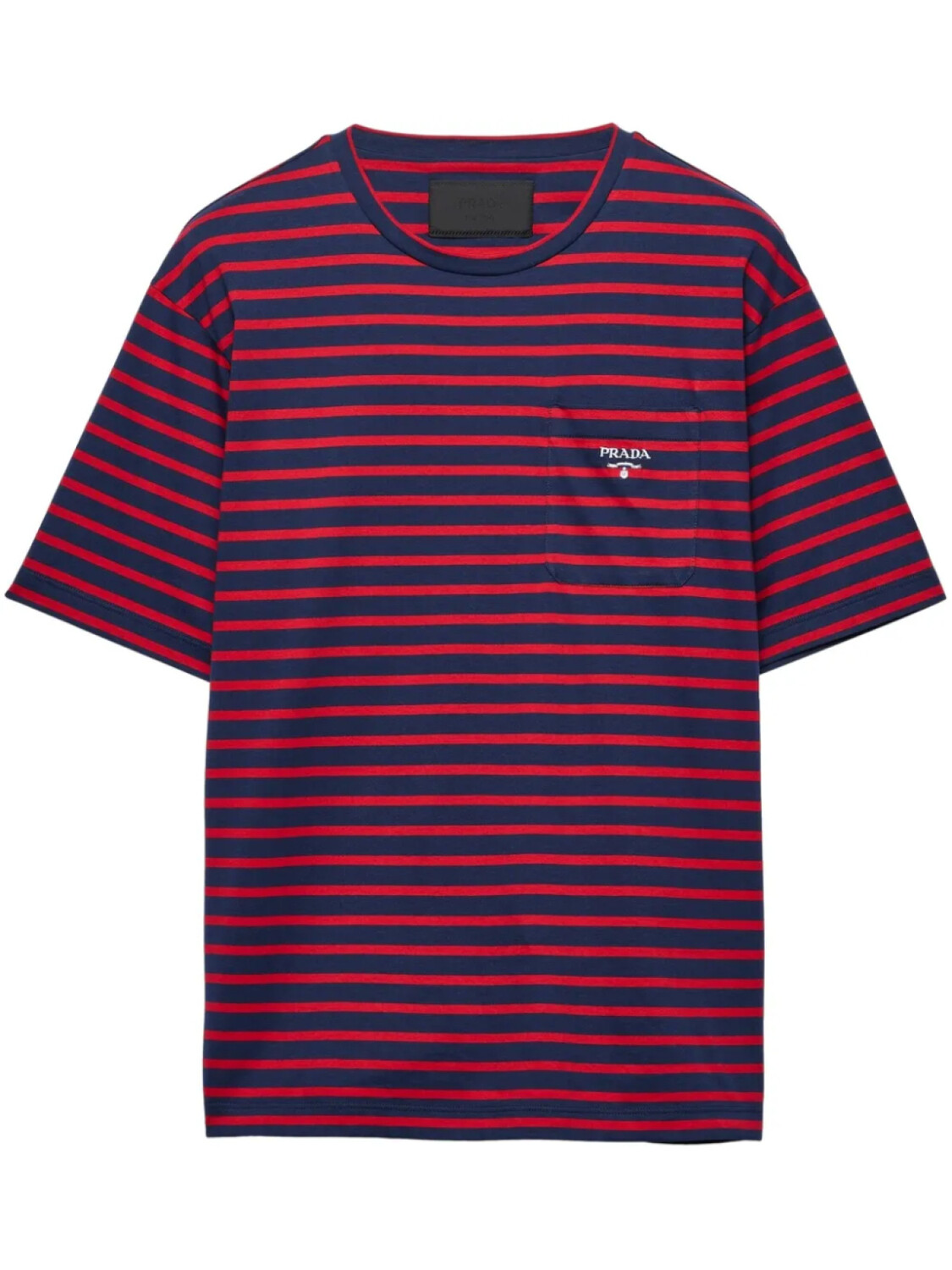 

Футболка Prada из хлопка в полоску, красный