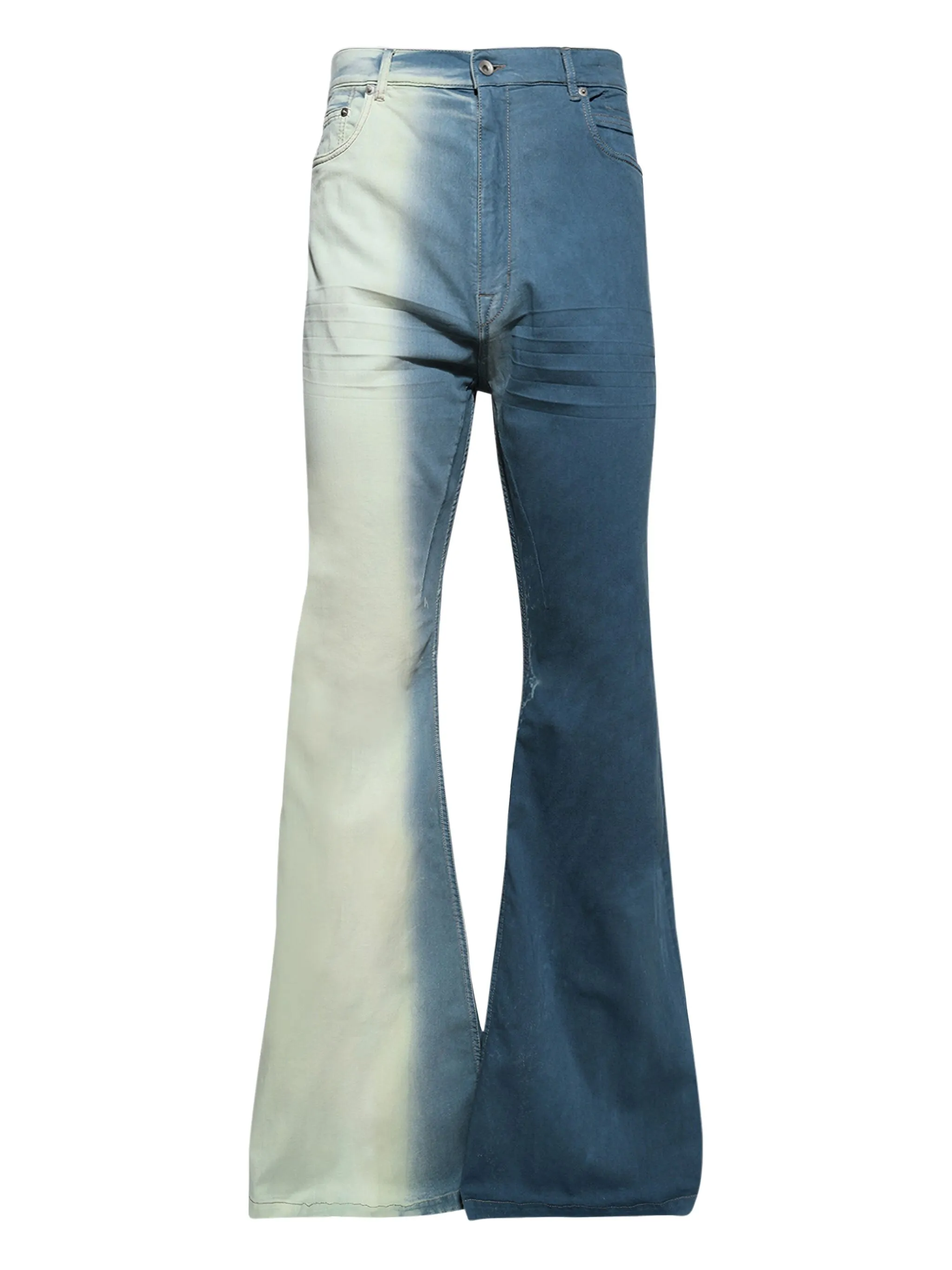 

Расклешенные брюки с эффектом омбре Rick Owens Drkshdw, синий