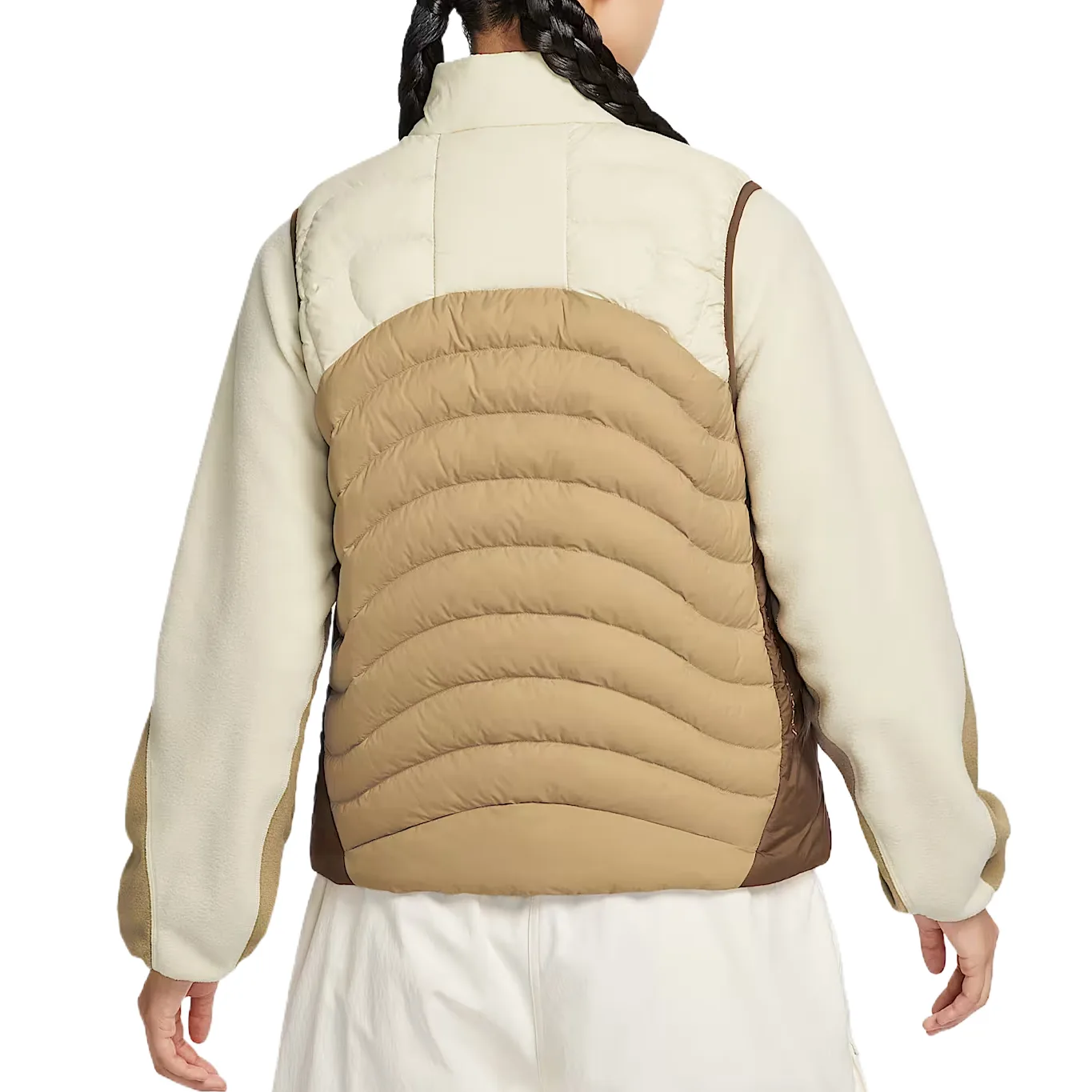 Женская жилетка Therma Fit Adv Lava Flow Nike, Light Khaki/Apricot Tea Brown/Light Khaki/Mountain White — фото 3