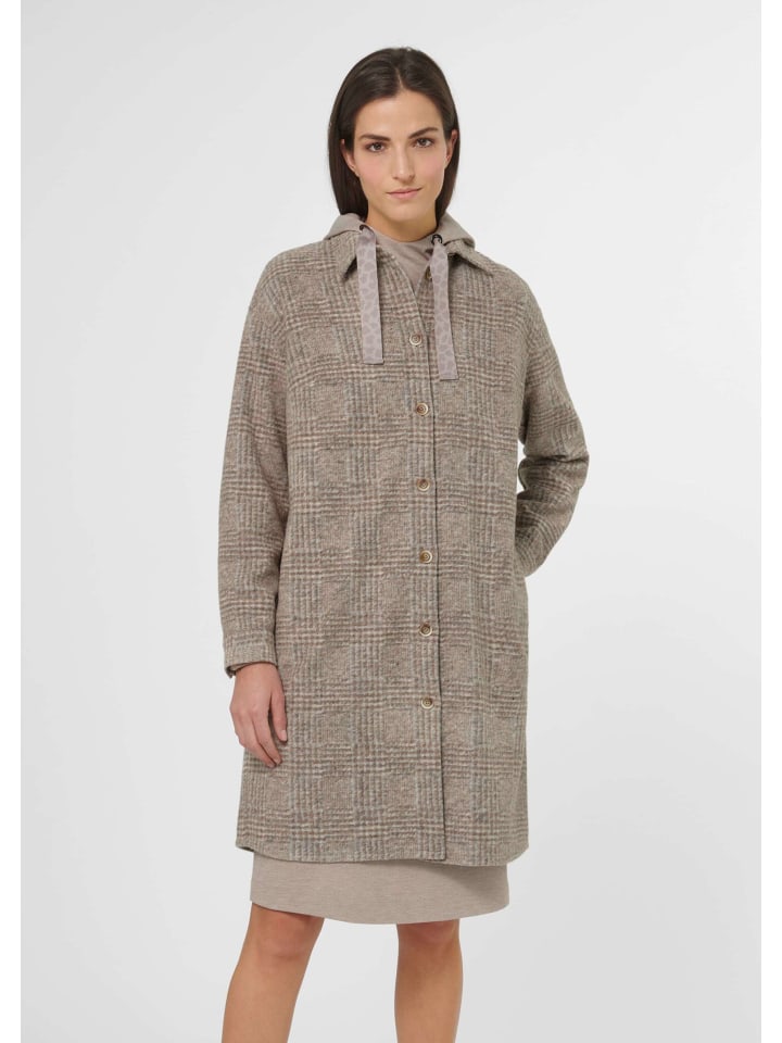 

MADELEINE Длинный пиджак-рубашка с клетчатым узором платинового цвета