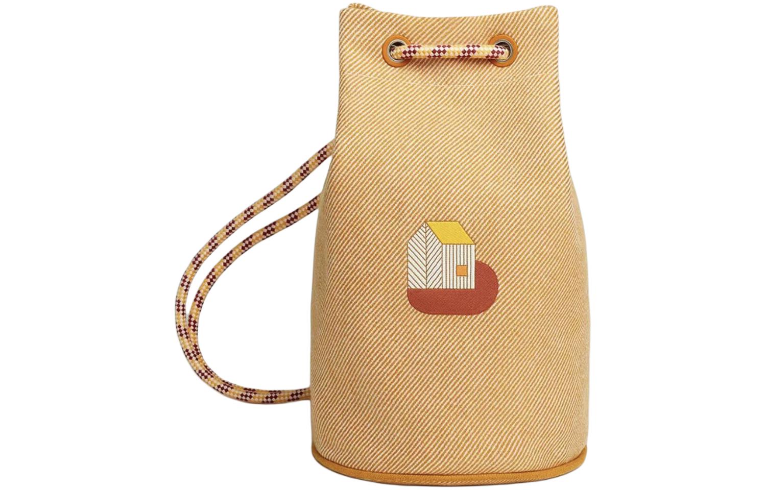 HERMES Сумка для хранения Les Cabanes Canvas 1D Desert Sand Yellow, 1D Desert Sand Yellow — фото 2
