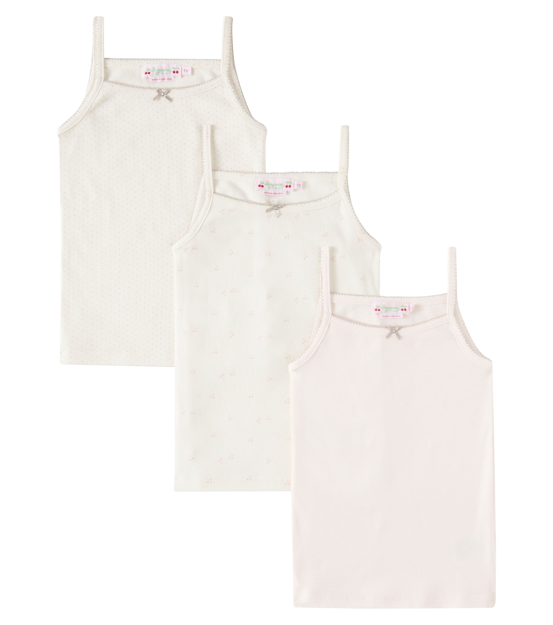

Комплект из 3 хлопковых маек Anice Bonpoint, Pale Pink