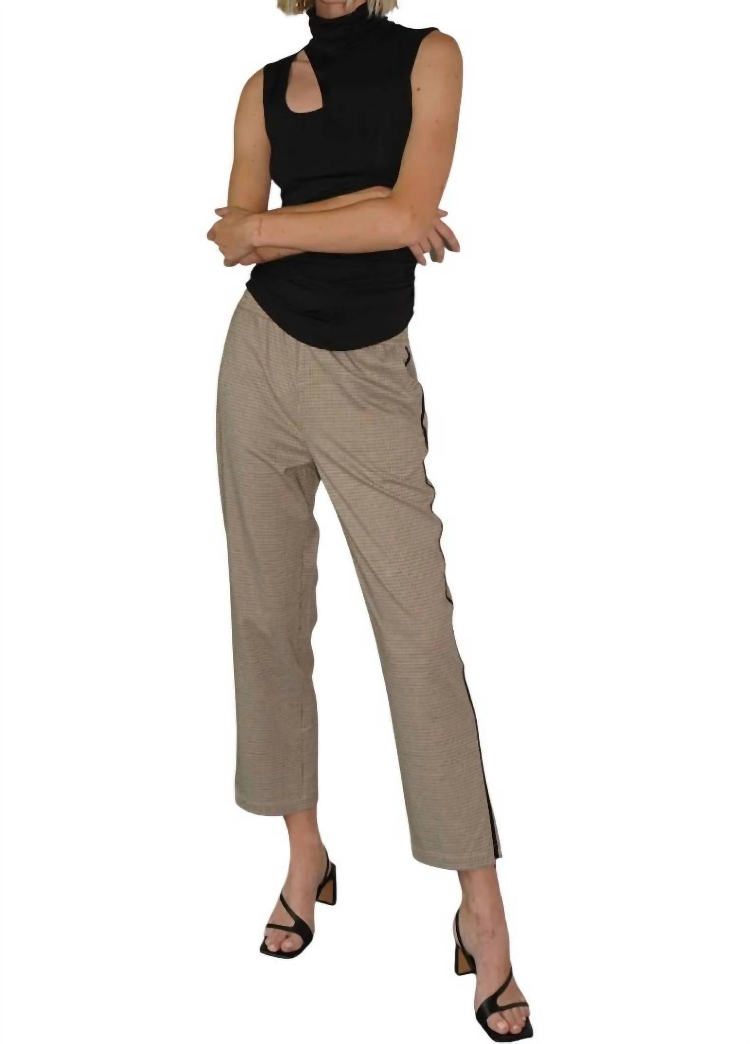 

Спортивные брюки Kip Houndstooth в каштановом цвете LNA, цвет chestnut