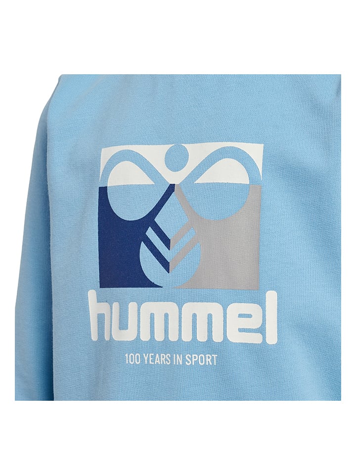Hummel Толстовка "Лайм" светло-голубого цвета — фото 4