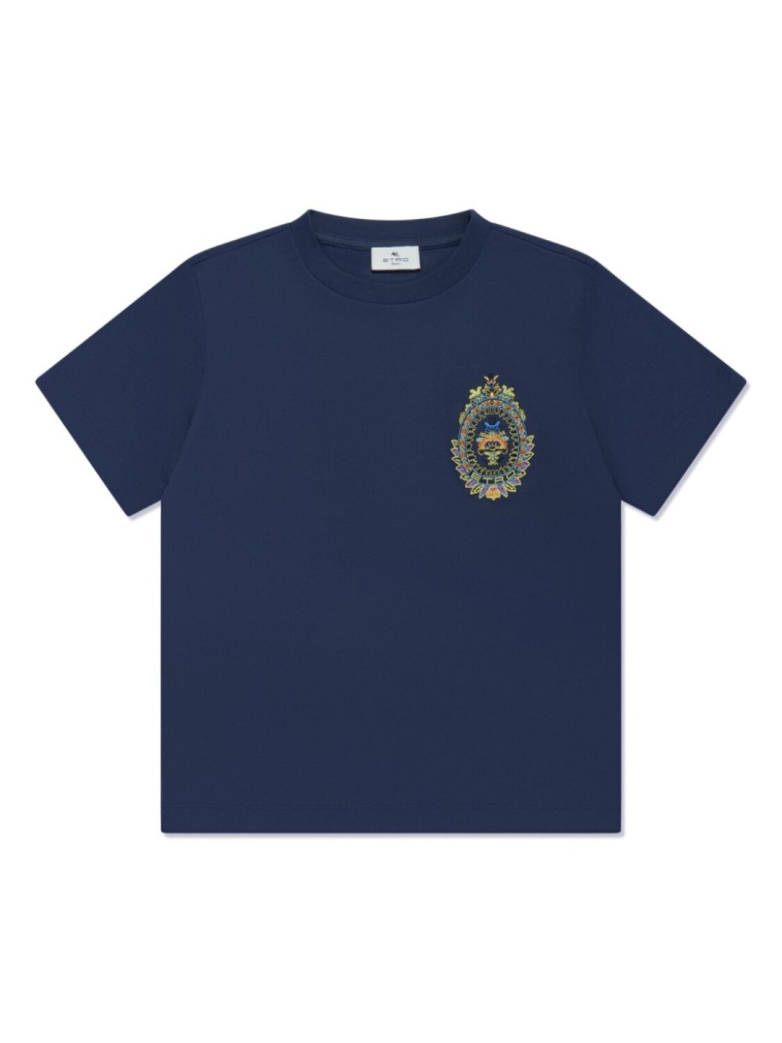 

Футболка ETRO KIDS из хлопка с вышитым мотивом, синий