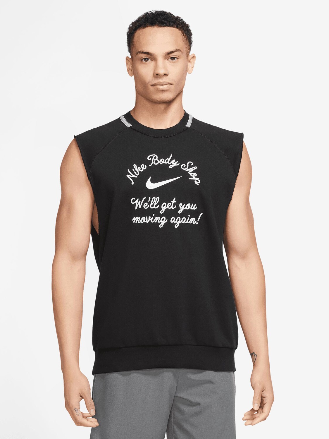 

Майка Nike M NK DF SL FLC DYE TOP, черный