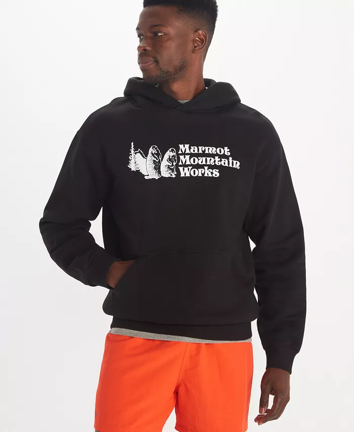 

Мужской флисовый худи MMW Logo с капюшоном Marmot, черный