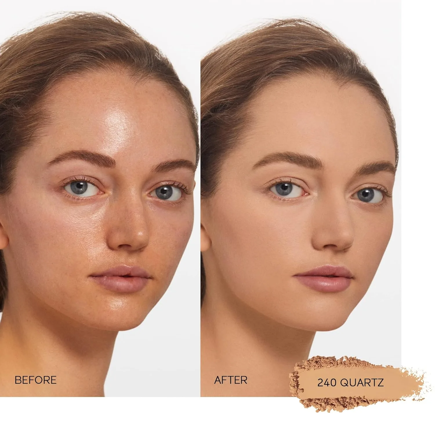 Shiseido Synchro Skin Self-Refreshing Custom Finish Powder Foundation - 24-часовое покрытие от легкого до среднего, регулируемое по плотности, с контролем блеска - стойкий и некомедогенный., 240 - Quartz — фото 3