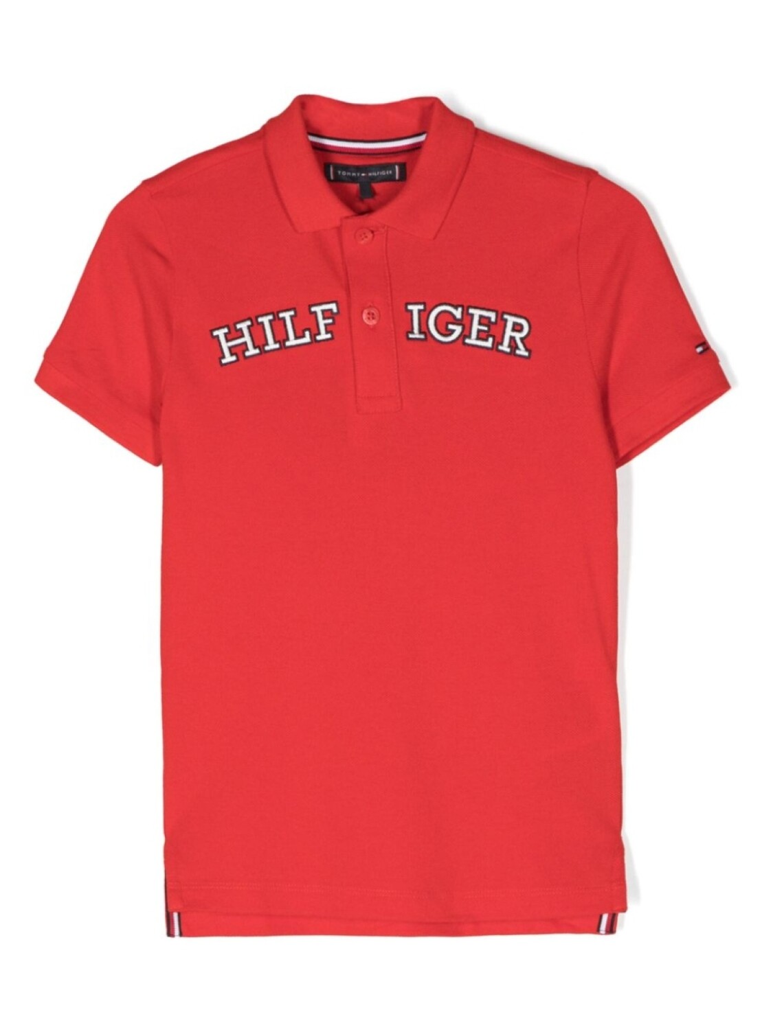 

Рубашка поло с вышитым логотипом Tommy Hilfiger Junior, красный
