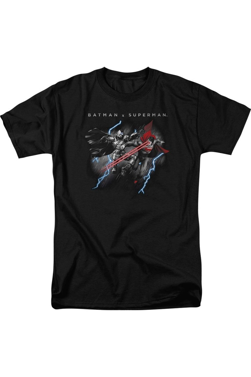 

Футболка с коротким рукавом для взрослых Batman V Superman Lightning Fight Gildan, черный