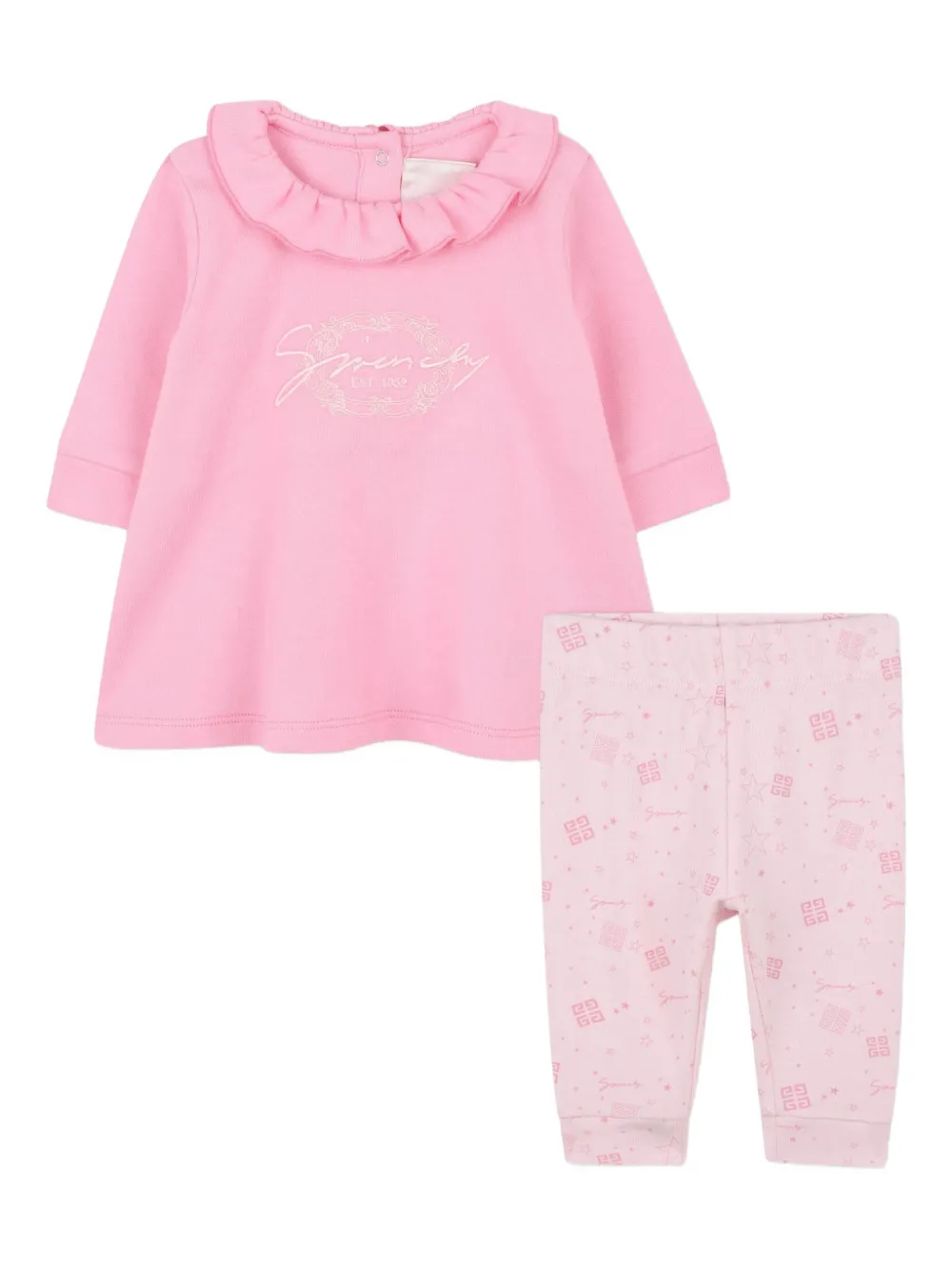 Спортивный костюм с оборками Givenchy Kids, розовый — фото 3