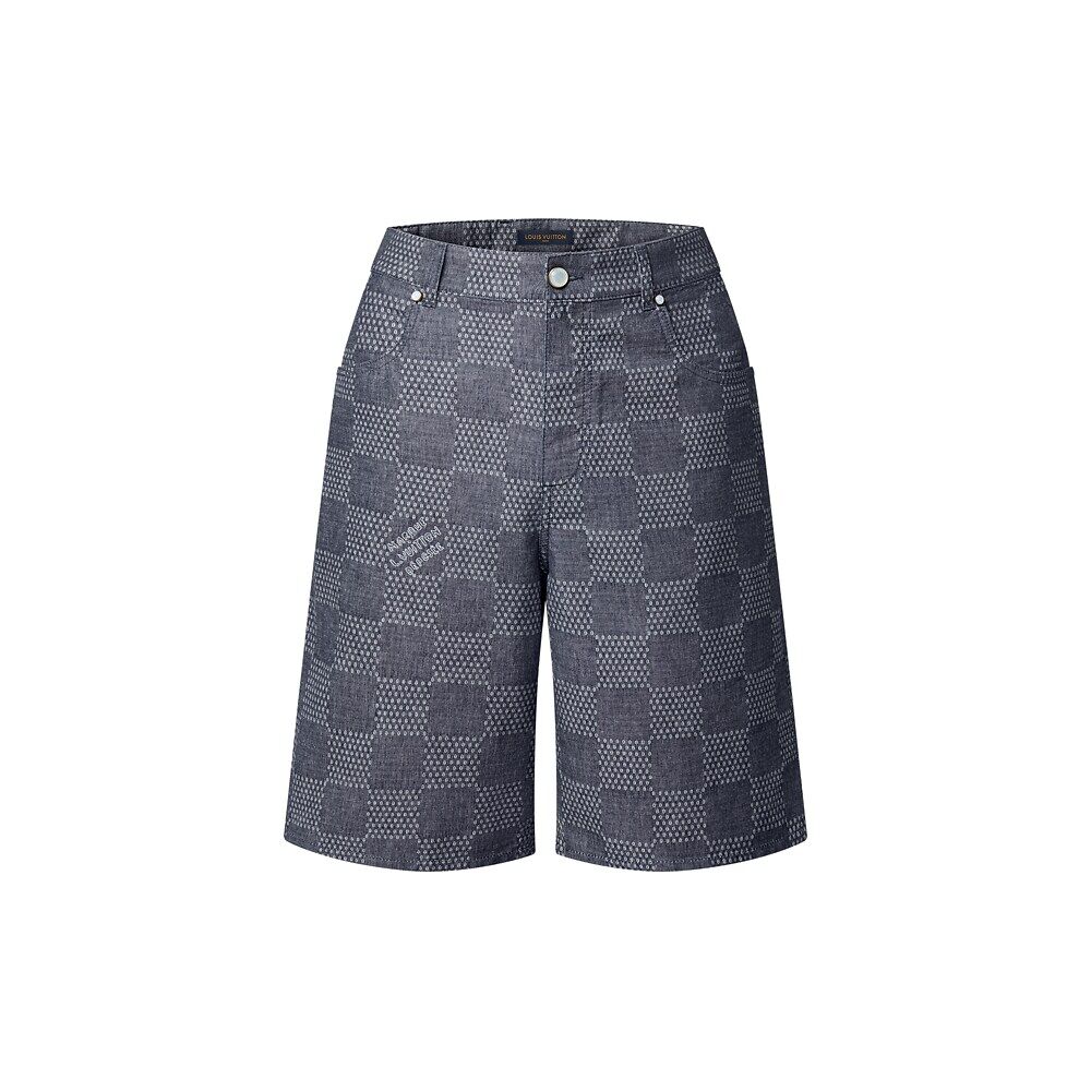 

Шорты из денима шамбре Damier Louis Vuitton, синий