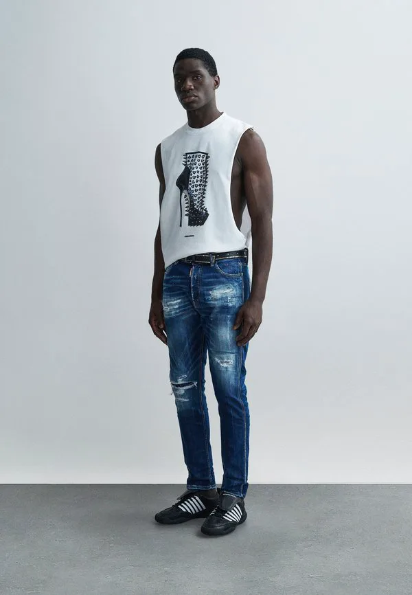 Легендарная футболка-сигаретка Dsquared2, White — фото 2