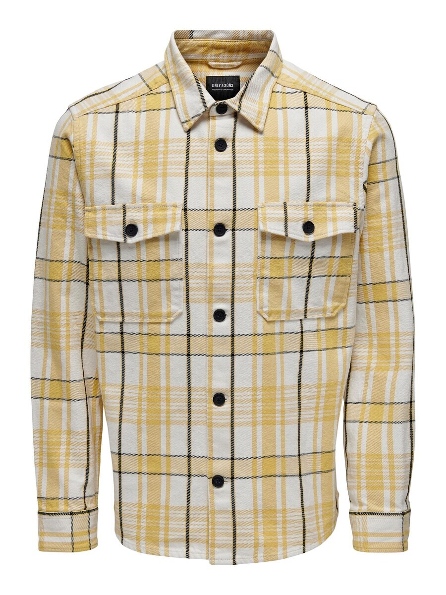

Рубашка Only & Sons Regular fit Button Up ONSMilo, цвет Lemon/Honey