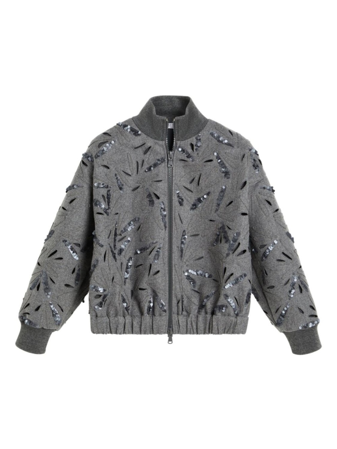 

Бомбер с пайетками Brunello Cucinelli Kids, серый