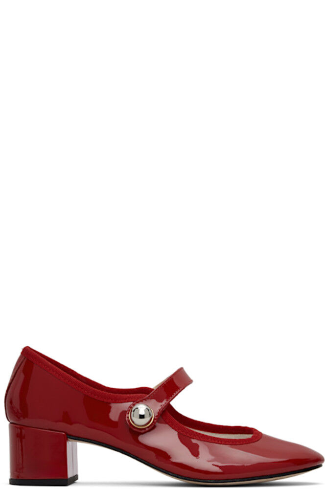 Туфли на каблуках Fabienne Mary Jane красного цвета Repetto
