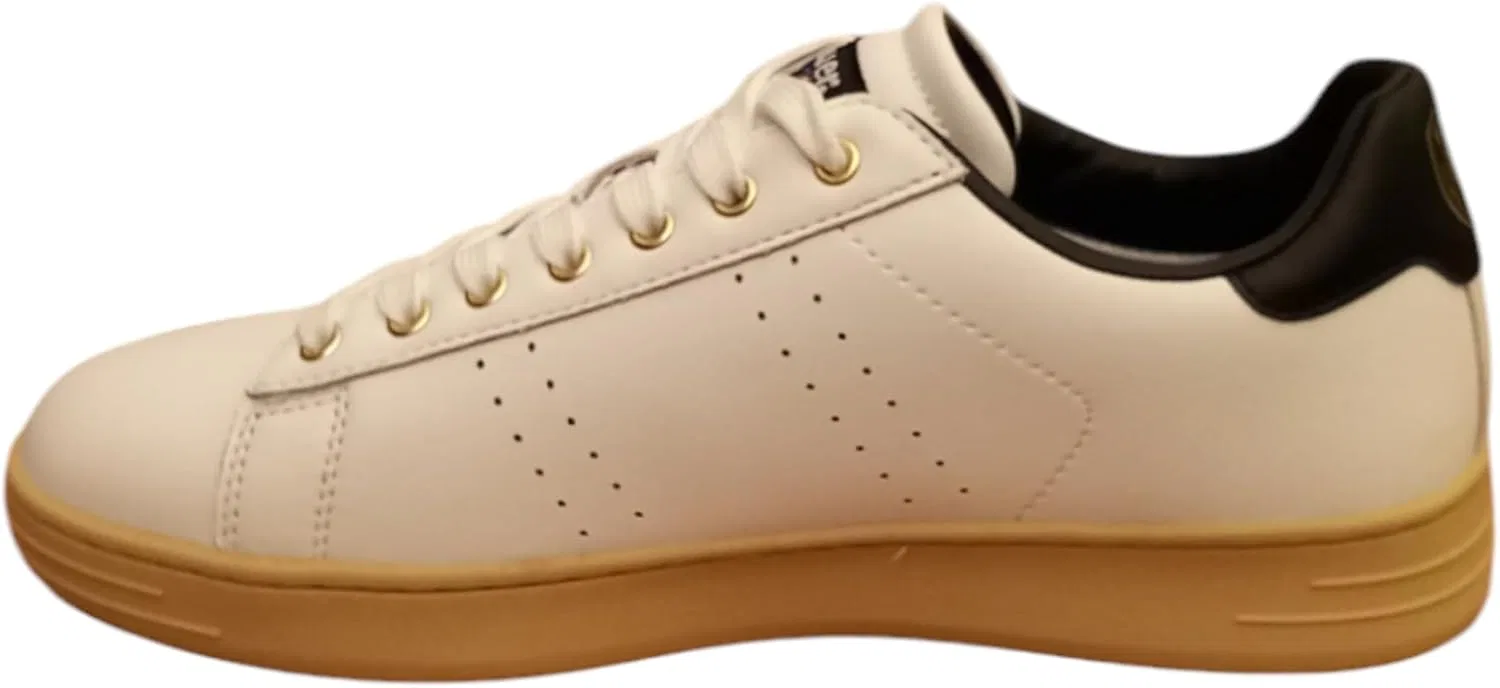 Blauer, F4GRANT01 Низкие кожаные модные мужские кроссовки, White Black — фото 4