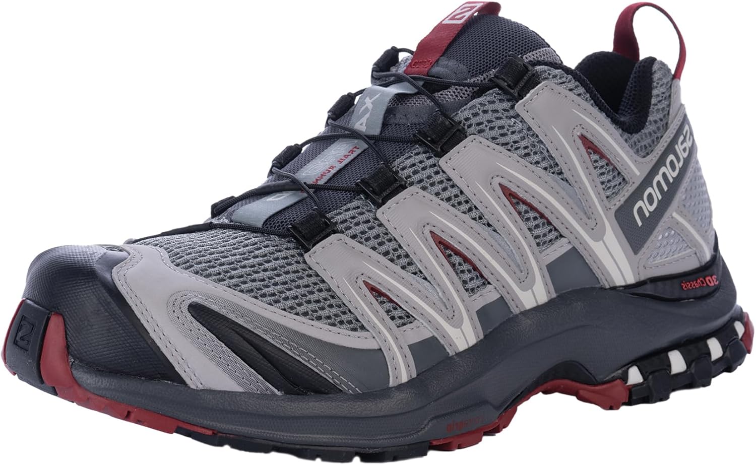 Кроссовки для трейлраннинга Salomon Men's XA PRO 3D, Monument/Ebony/Red Dahlia — фото 3