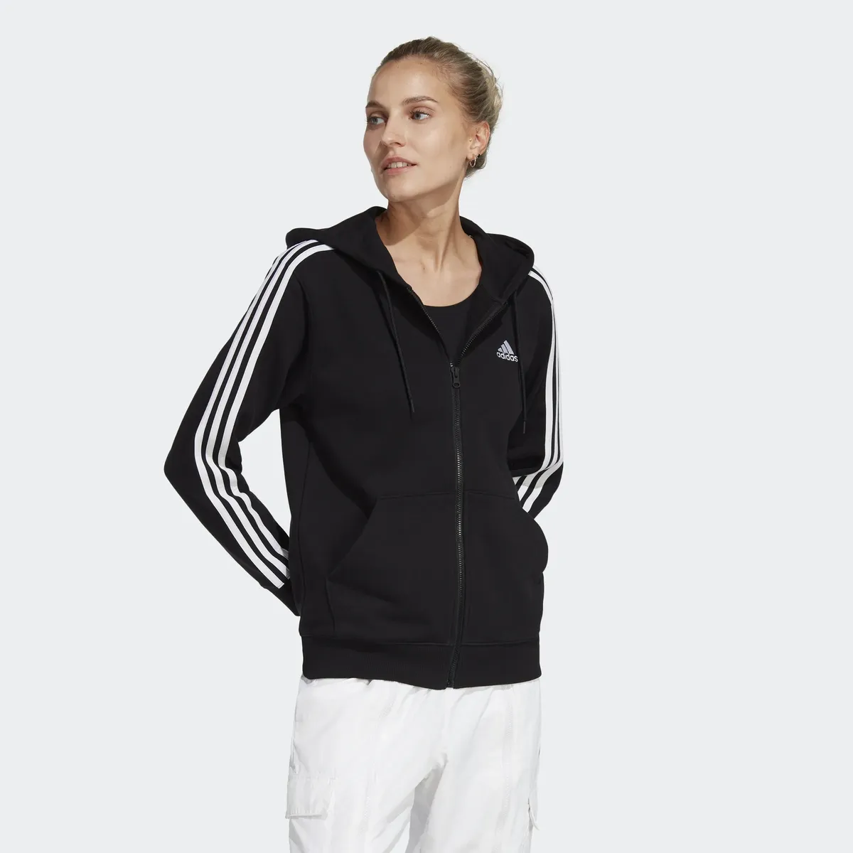 

Adidas Sportswear толстовка с капюшоном "ESSENTIALS 3STRIPES FRENCH TERRY REGULAR HOODED JACKET", белый