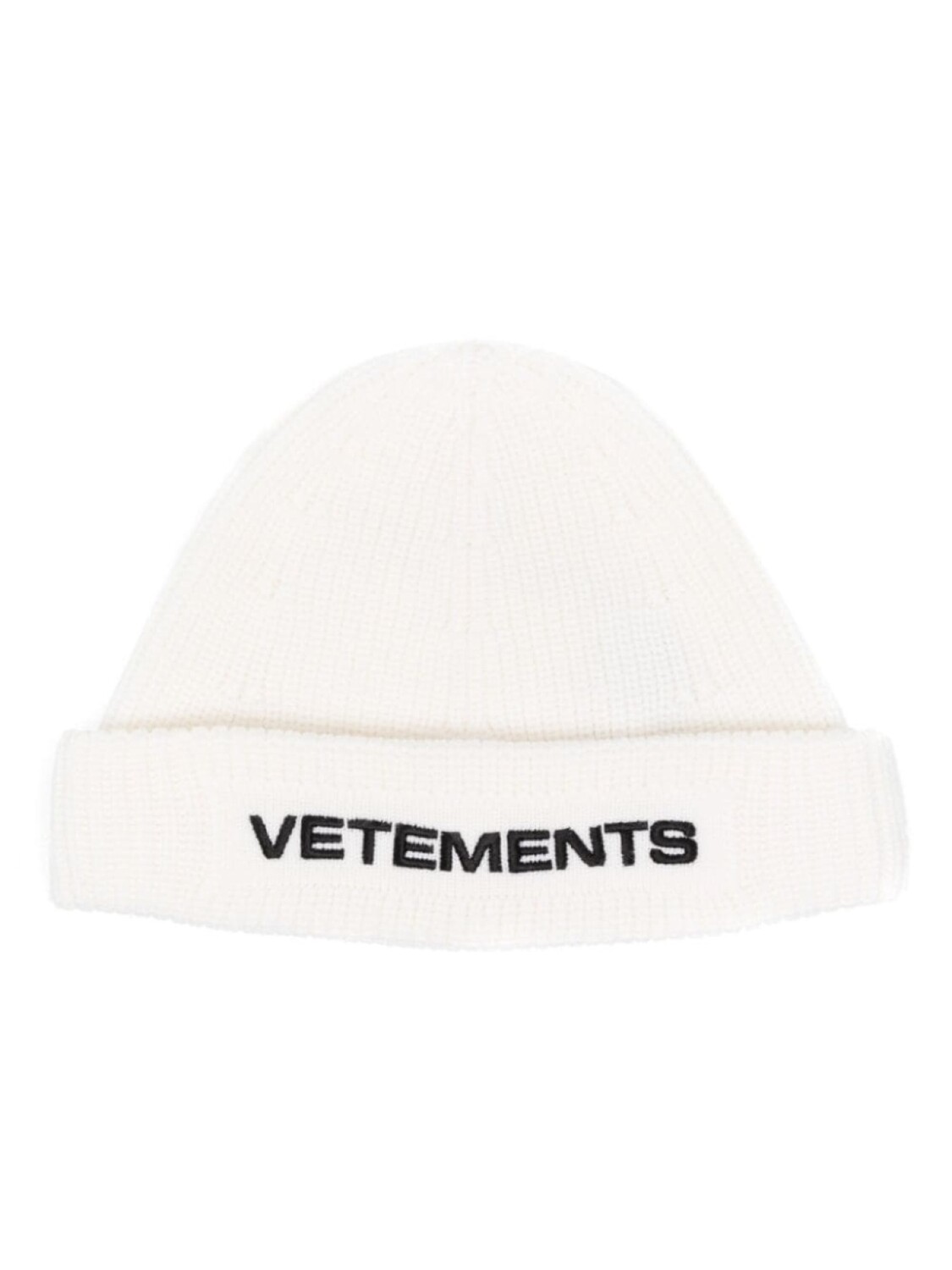 

VETEMENTS шапка бини в рубчик с вышитым логотипом, белый