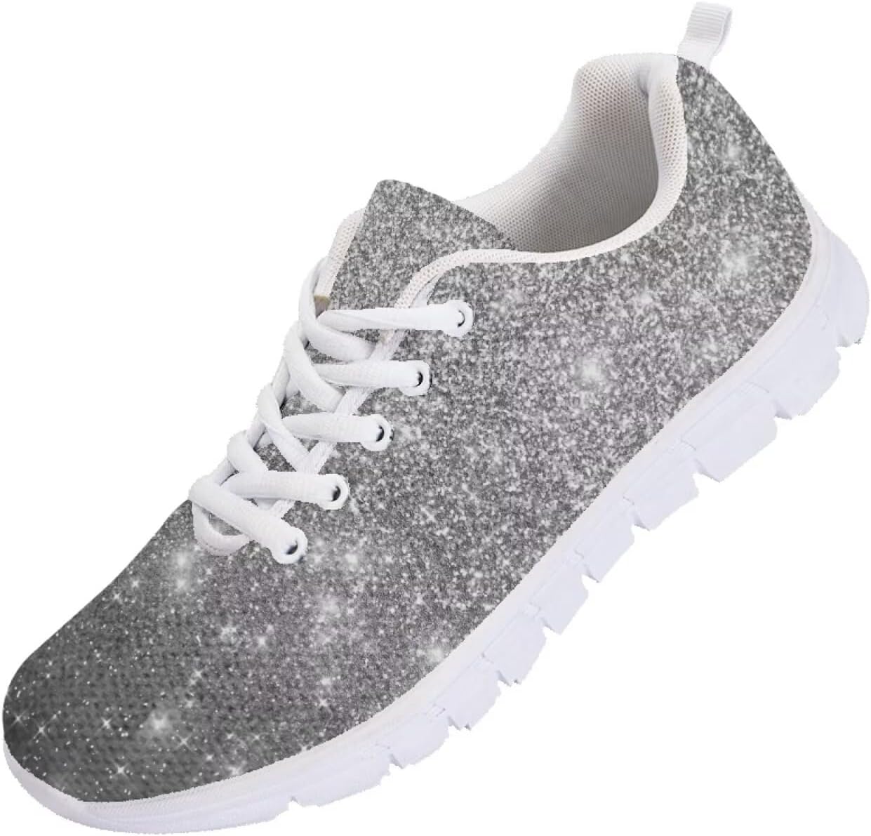 

Мужские кроссовки Funnydude Funny Print 2025, дышащие с сеткой, нескользящие, на шнуровке, серебряный