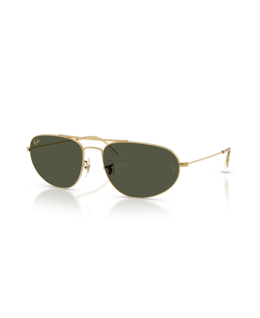 

Солнцезащитные очки унисекс с геометрическим рисунком, RB3945 Ray-Ban, Legend Gold
