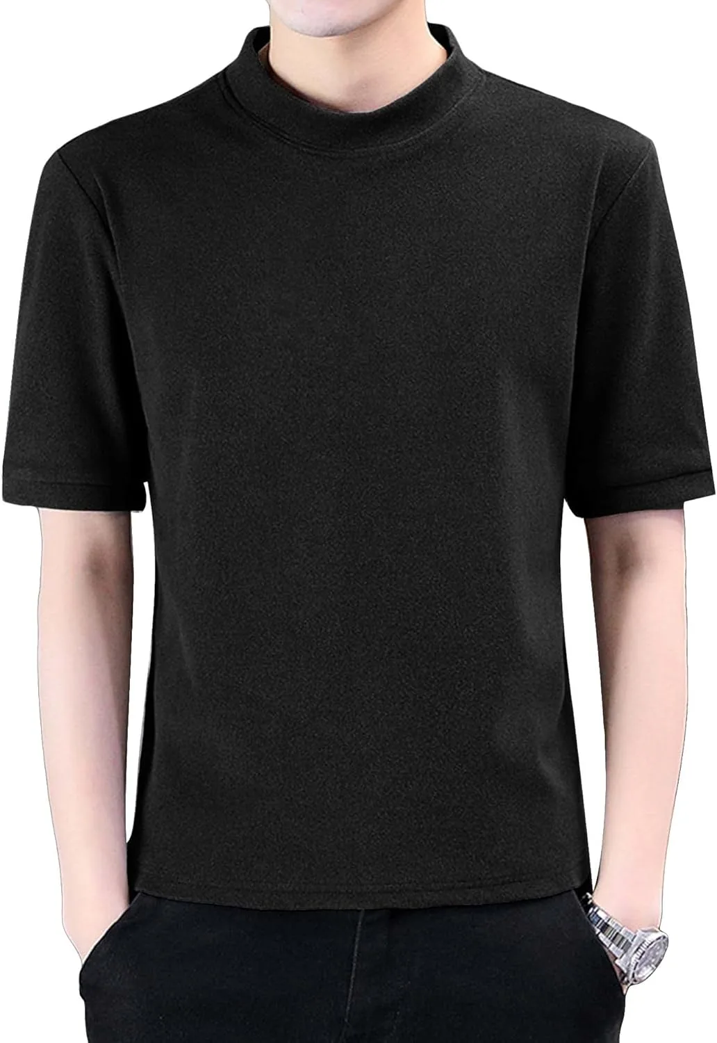 

Мужская флисовая футболка с коротким рукавом и воротником-поло Gsywaipei