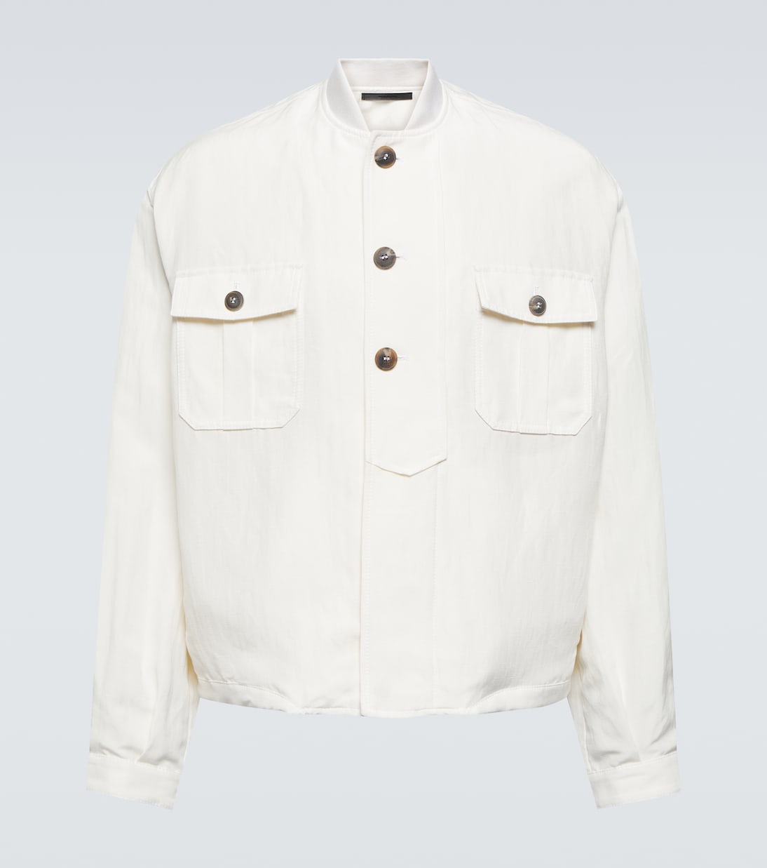 

Блейзер из льна и шелка Giorgio Armani, Brilliant White