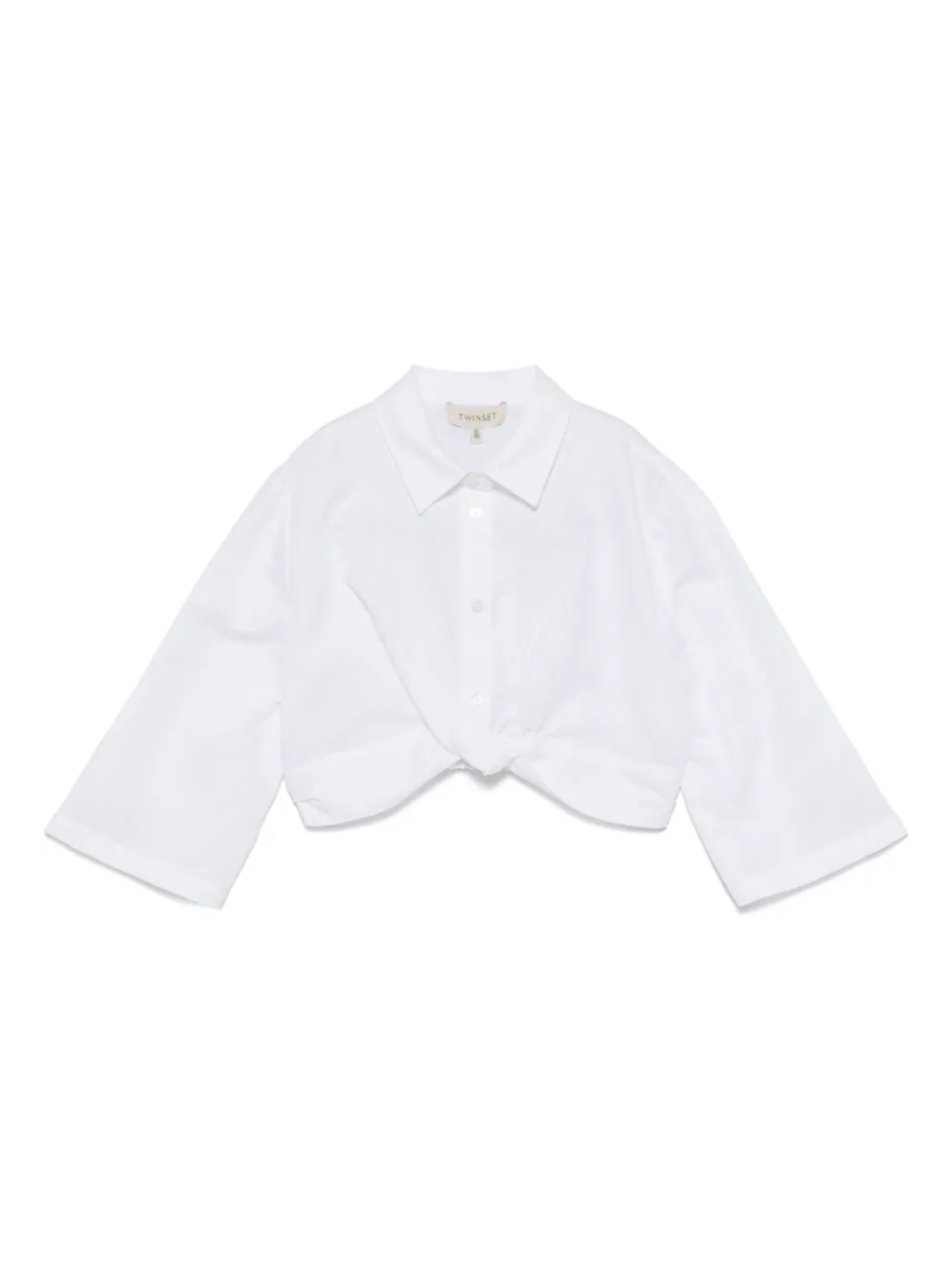 

Рубашка с поясом TWINSET Kids, белый