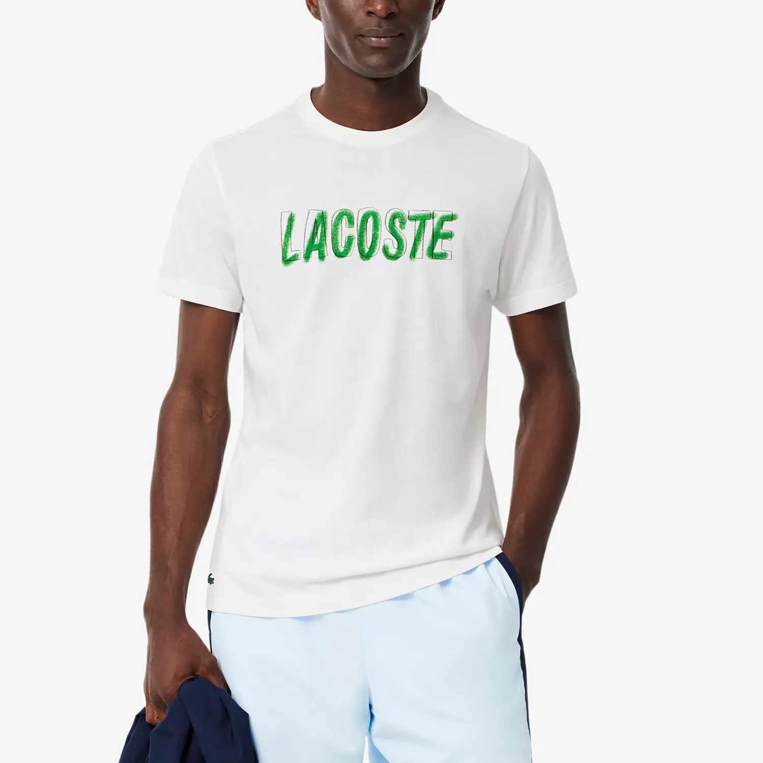 Ультрасухая футболка с принтом LACOSTE, белый — фото 3