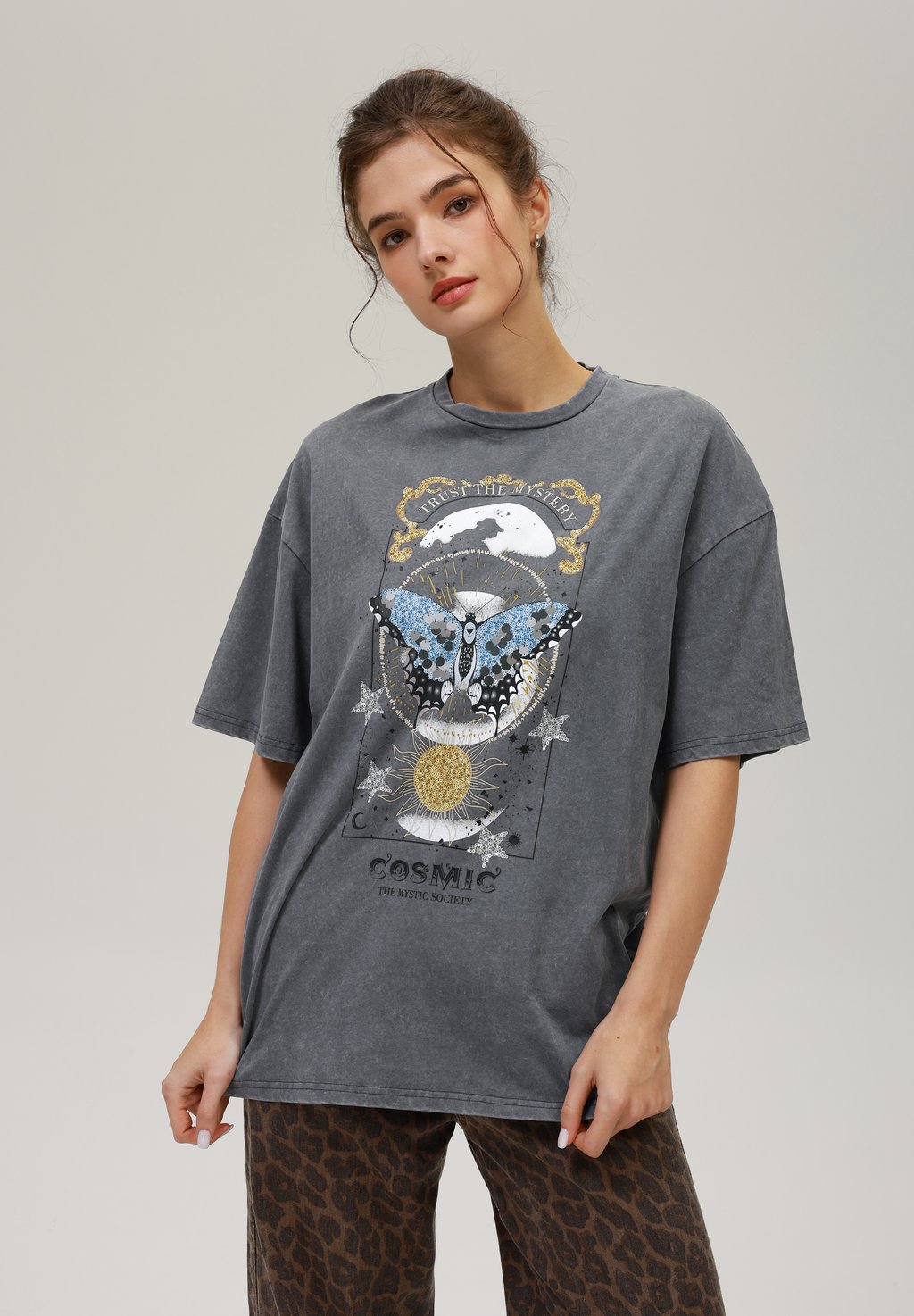 

Футболка с принтом MYSTIC PRINT UNISEX Even&Odd by Zalando, серый