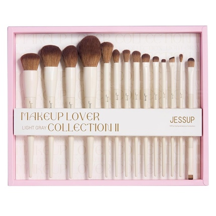 

Набор кистей для макияжа Light Gray Collection II T329-G, 14 предметов Makeup Lover