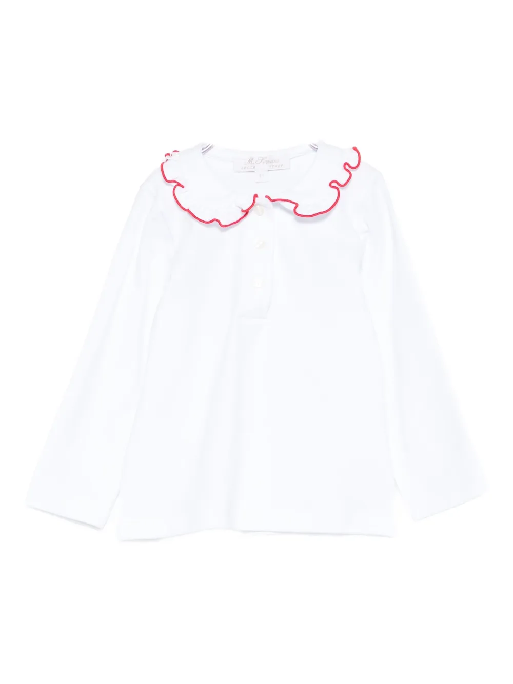 

Футболка с рюшами на воротнике Mariella Ferrari, белый