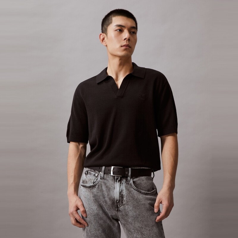 

Рубашка-поло мужская Calvin Klein Jeans с v-образным вырезом, черный